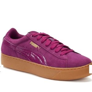 puma vikky platform dark purple